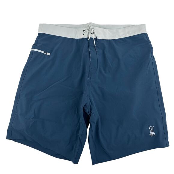 Driftline Men's Blue Wetsuit Lined Boardshorts Thunderstorm Size 38 - Picture 6 of 11